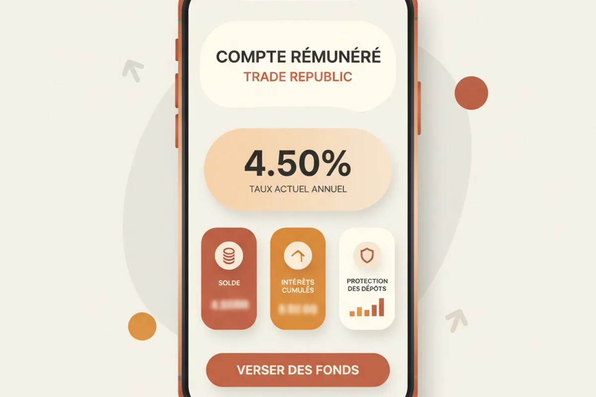 Trade Republic compte rémunéré interface application 2026